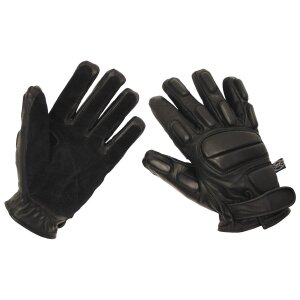 Leather Gloves, "Protect", black, cut-resistant