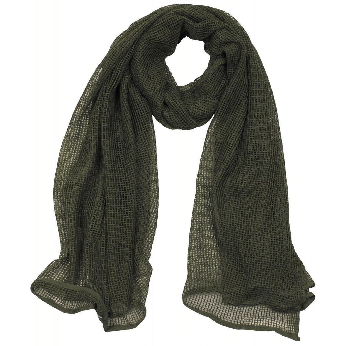 Mesh Scarf, OD green, ca. 190 x 90 cm