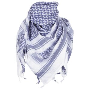 Scarf, "Shemagh",  blue-white