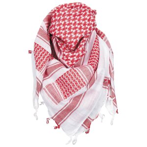 foulard, "Shemagh", rouge-blanc