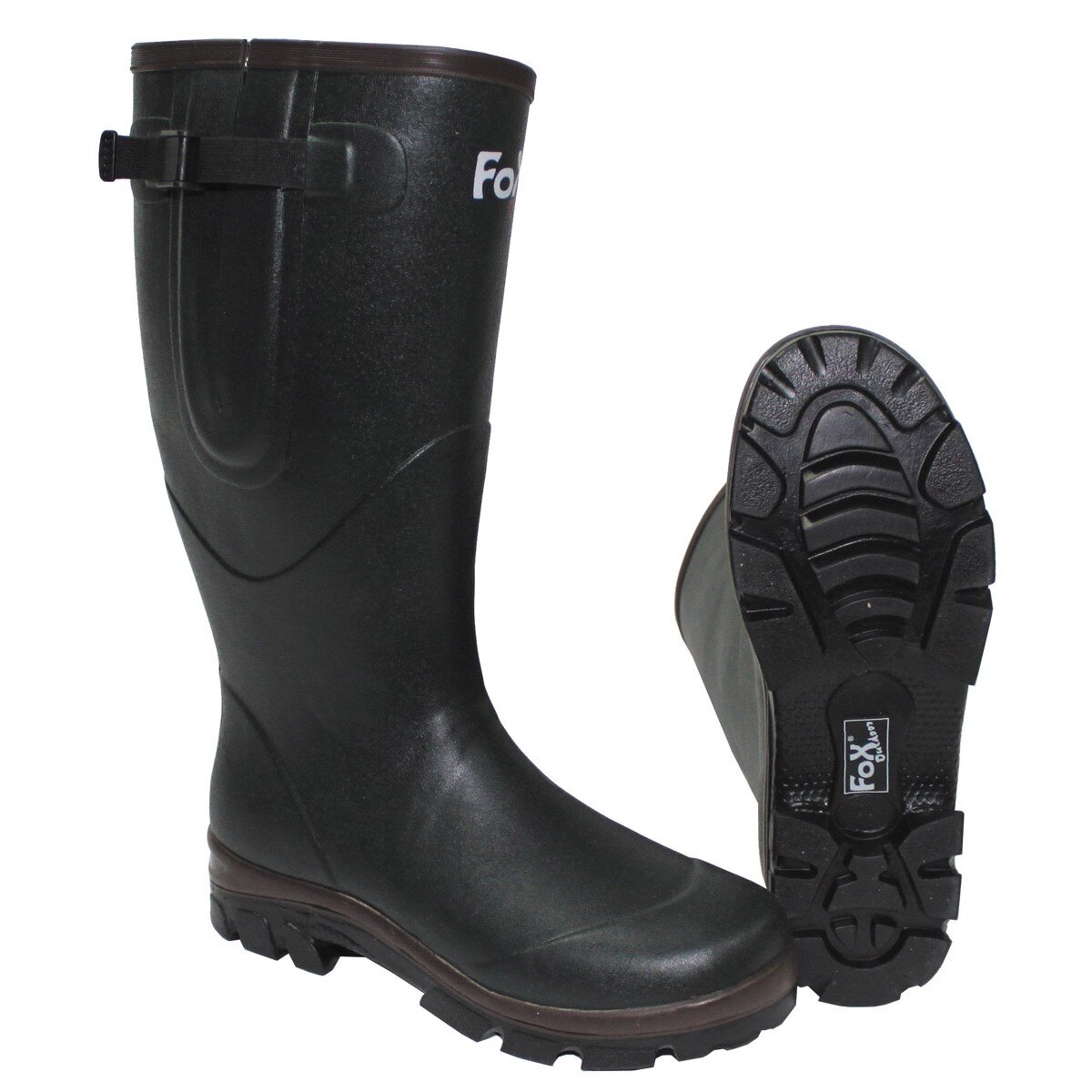 Rubber Boots, OD green, with neoprene lining