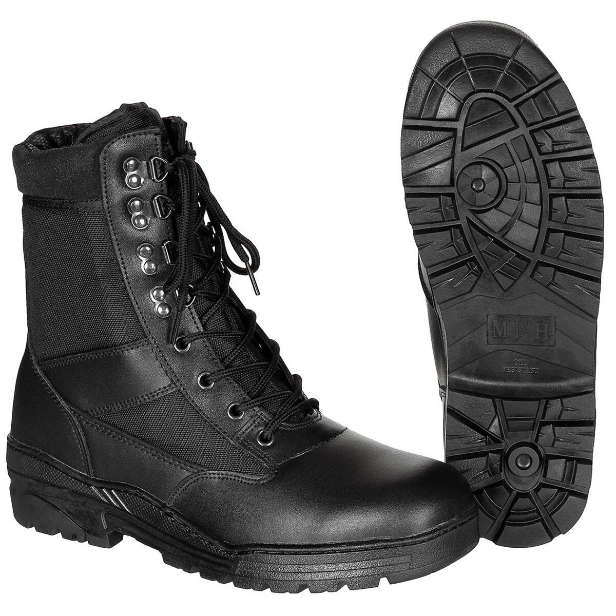 Stiefel, "Security", schwarz, 8-Loch, Gummisohle