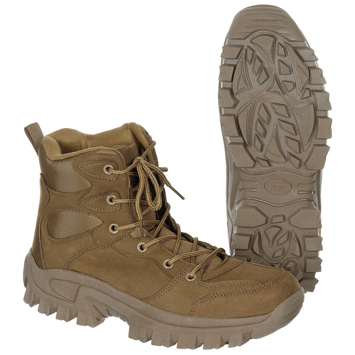 Stivale da trekking a 6 fori Coyote Tan alto fino alla...