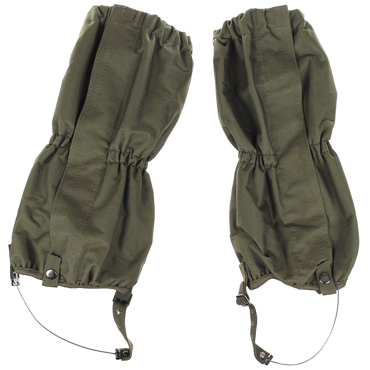 Gaiters, OD green,  with zip, steel wire