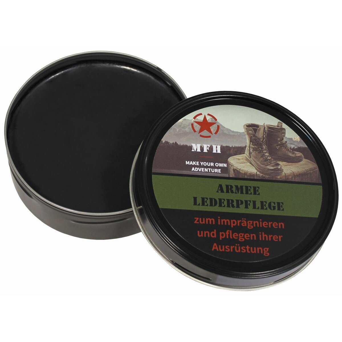 Shoe Polish, "Army", black, 150 ml can