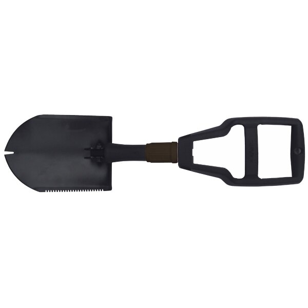 US Folding Spade, plastic handle, 3-part, black