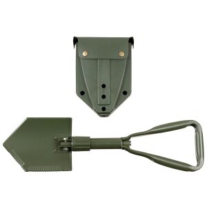 US Folding Spade, 3-part, OD green, extra stable