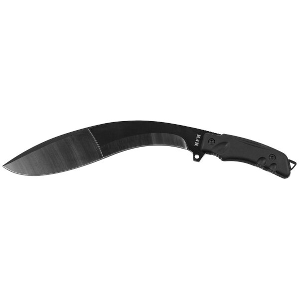 Machete, "Kukri", black, with nylon sheath