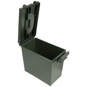 US Ammo Box, Plastic, cal. 50 mm, large, OD green