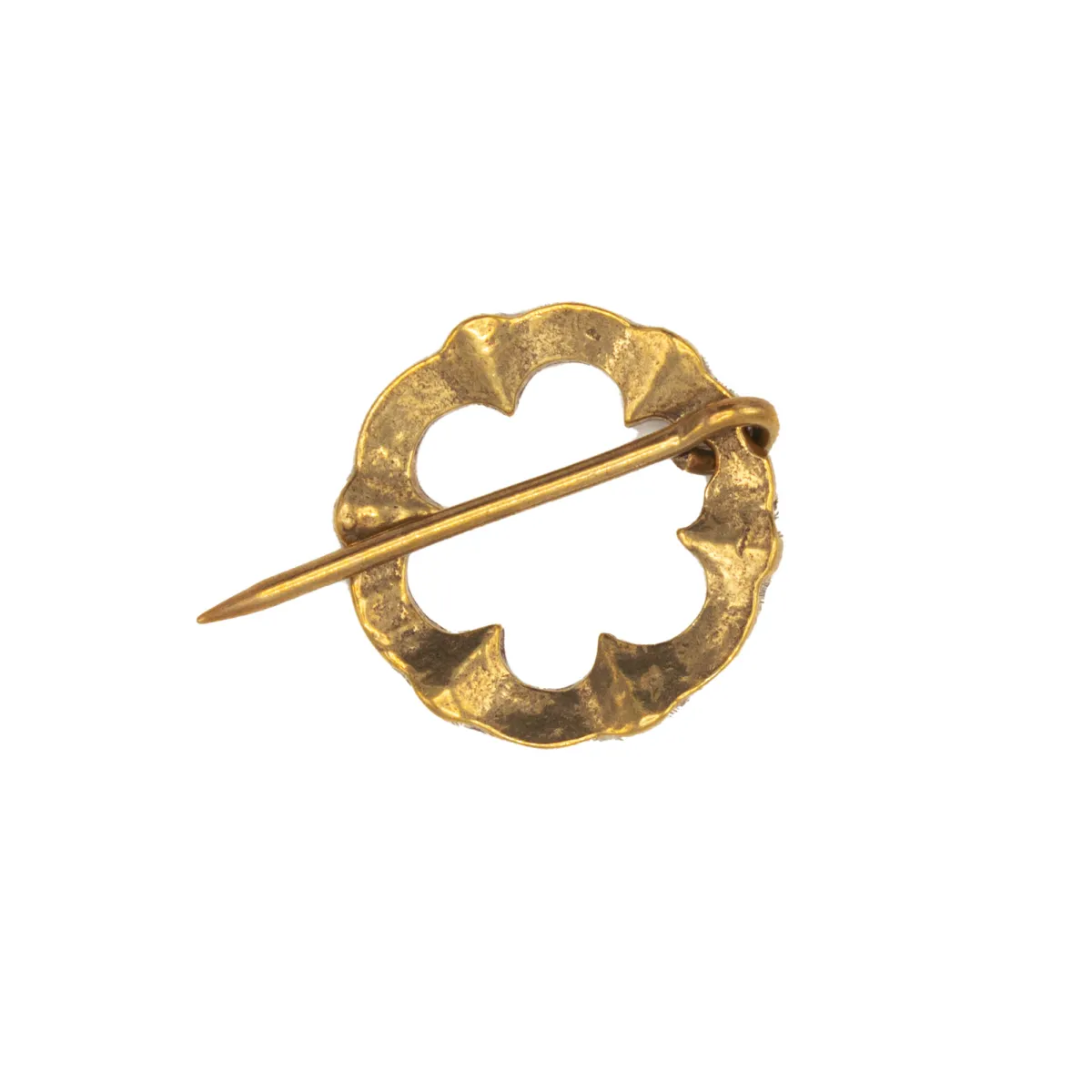 Brass-coloured brooch