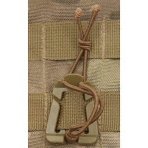 Clip mit Gummiband, "MOLLE", coyote tan, 2er Pack