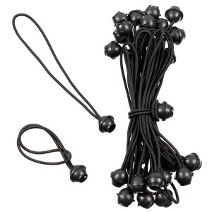 Rubber Tensioner, with ball, black, 25-pack