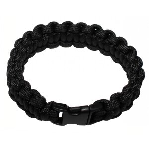 Bracelet, "Parachute Cord", black, width ca....