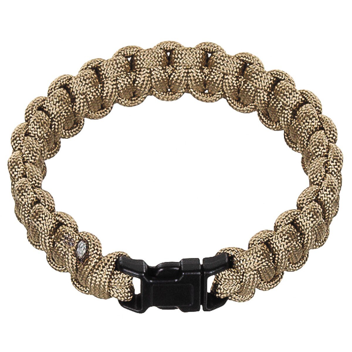 Paracord bracelet coyote tan, largeur environ 2,3 cm