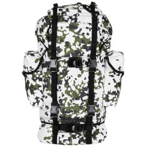 BW Combat Backpack, 65 l,  aluminium rod, snow-camo