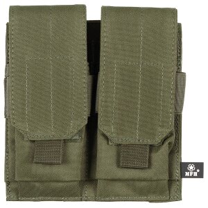 Ammo Pouch, double, "MOLLE", OD green