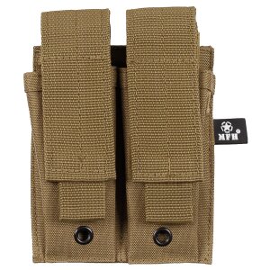 Ammo Pouch, double, small,  "MOLLE", coyote tan