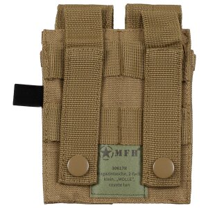 Camping Magazintasche, 2-fach, klein, MOLLE, coyote tan