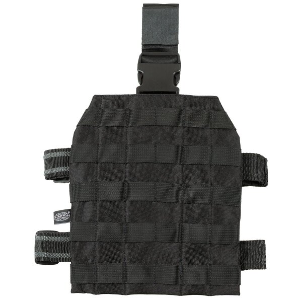 Carrier Plate for MOLLE system, leg straps, black