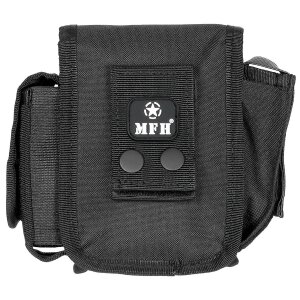 Belt Pouch with 3 compartments,  black