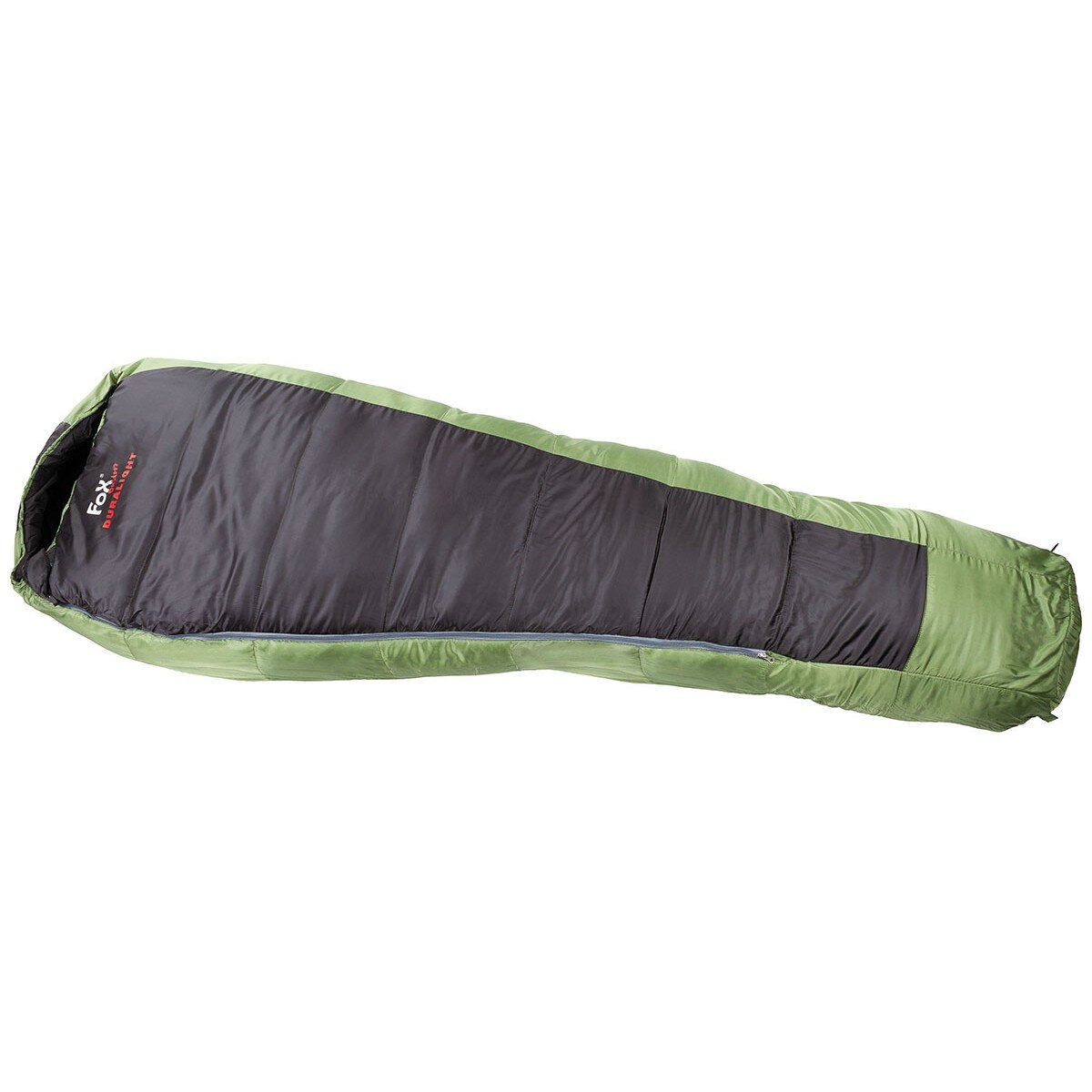 Trekking Schlafsack, "Duralight", oliv-schwarz