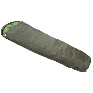 Mummy Sleeping Bag, OD green, 2-layer filling