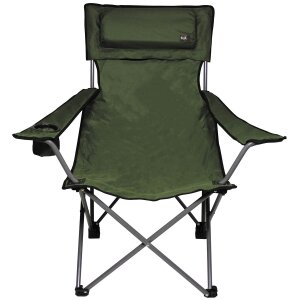 Folding Chair, "Deluxe", OD green, back- and...