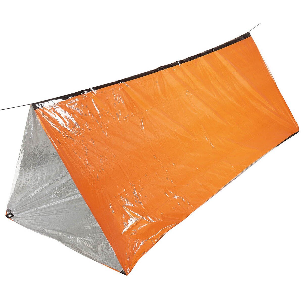 Tenda di emergenza, arancione, rivestita di alluminio su...