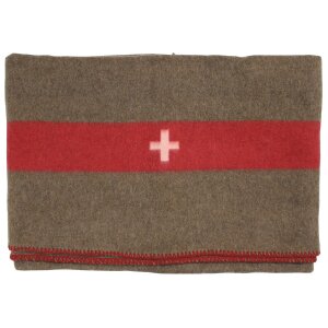 CH Wool Blanket, brown, ca. 200 x 150 cm