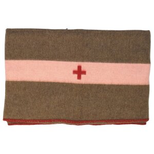 CH Wool Blanket, brown, ca. 200 x 150 cm