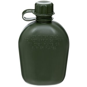 US Plastikfeldflasche, oliv, 1 l, BPA-frei