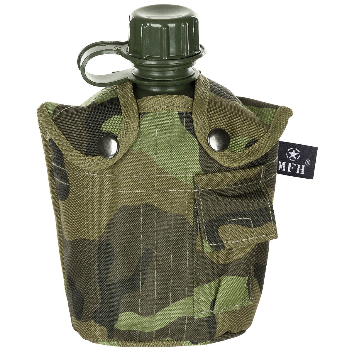 US Plastic Canteen, 1 l, cover, M 95 CZ camo, BPA free