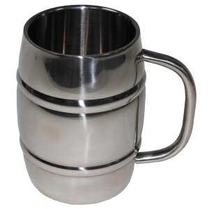 Mug, "Barrel", Stainless Steel, 1 l, double-walled