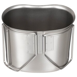 US Canteen Cup,  Stainless Steel, foldable handles