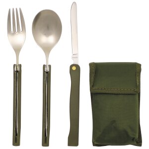 Cutlery Set,  &quot;Camping&quot;, OD green,...