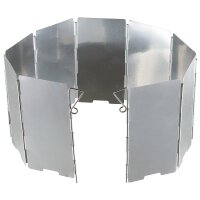 Windscreen, Aluminium, foldable, small, ca. 65 x 13 cm, 9 blades