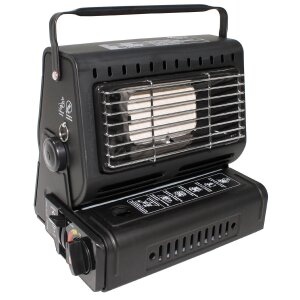 Gas Heater, with Piezo ignition, black