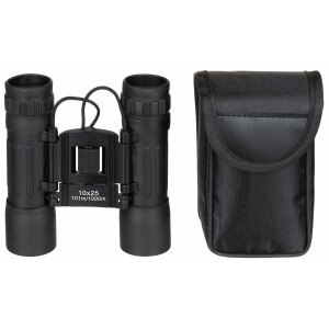 Binocular, foldable, 10 x 25, black, Ruby lense