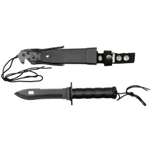 Survival Knife, "Pathfinder", black, plastic...