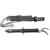 Survival Knife, "Pathfinder", black, plastic handle