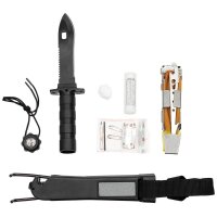 Survival Knife, "Pathfinder", black, plastic handle