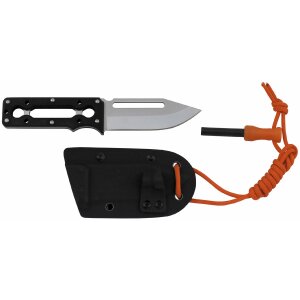Outdoor knife with fire steel set