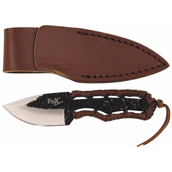 Knife, "Büffel I", wrapped handle, sheath