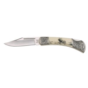 Hunting knife or folding knife with deer motif