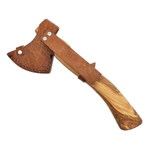 early medieval throwing axe replica with scabbard