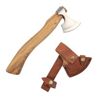 early medieval throwing axe replica with scabbard