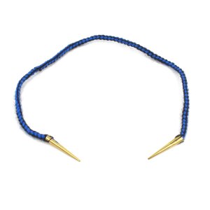 Cords black/blue with brass points