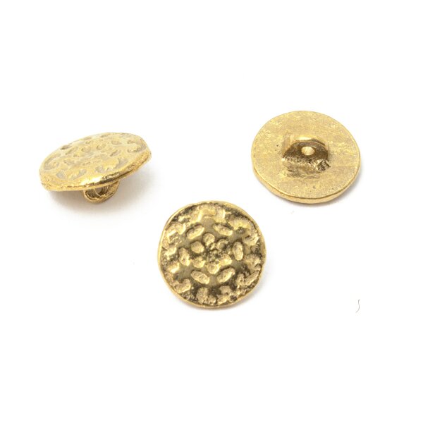 Brass Button with flowerpattern