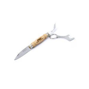 Pocket knife with fork and bottle opener