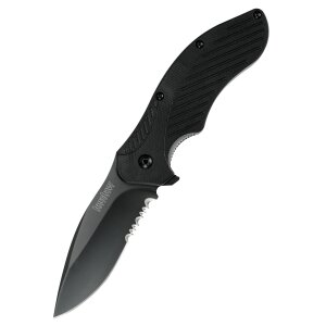 Pocket knife Kershaw Clash, Black, serrated edge